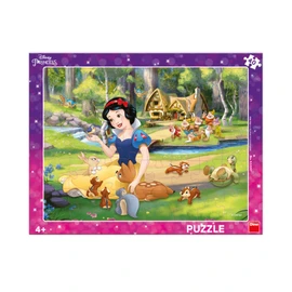 Puzzle Sněhurka a zvířátka 40 dílků deskové