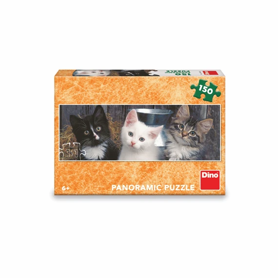 Puzzle Tři koťátka 150 dílků panoramic - slide 1