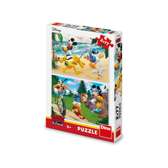 Puzzle Mickey sportuje 2x77 dílků - slide 0