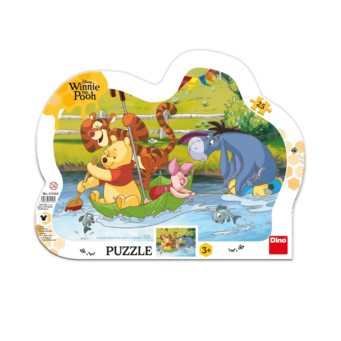 Puzzle Medvídek Pú na plavbě 25 dílků deskové - slide 0