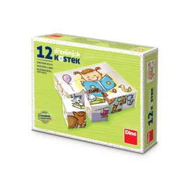 Dřevěné kostky Hezký den – 12 kostek