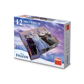 Dřevěné licenční kostky Frozen II – 12 kostek