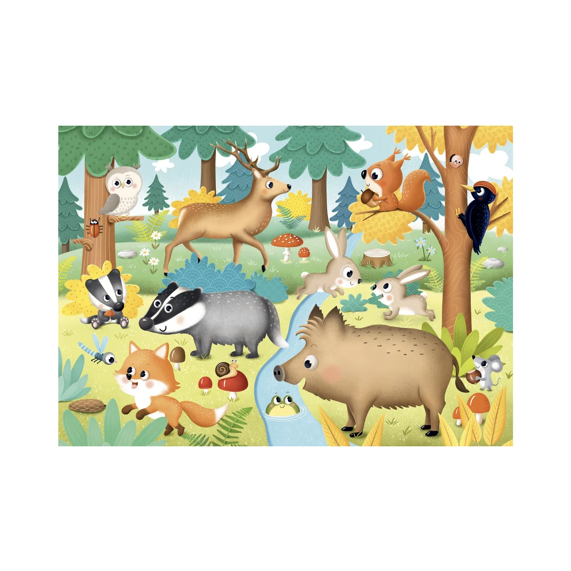 První hraní: Lesní zvířátka 15 maxi Puzzle - slide 4