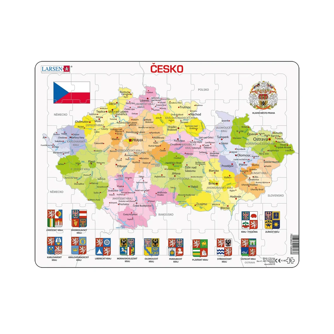 Česká republika kraje - Vzdělávací puzzle - slide 0