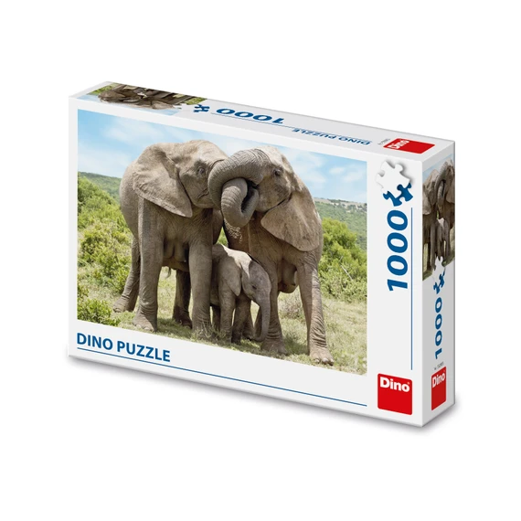 Puzzle Sloní rodina 1000 dílků - slide 0