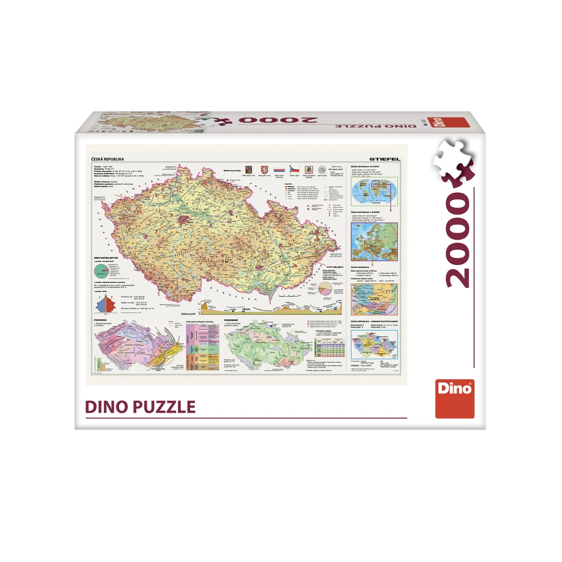 Puzzle Mapy České republiky 2000 dílků - slide 1