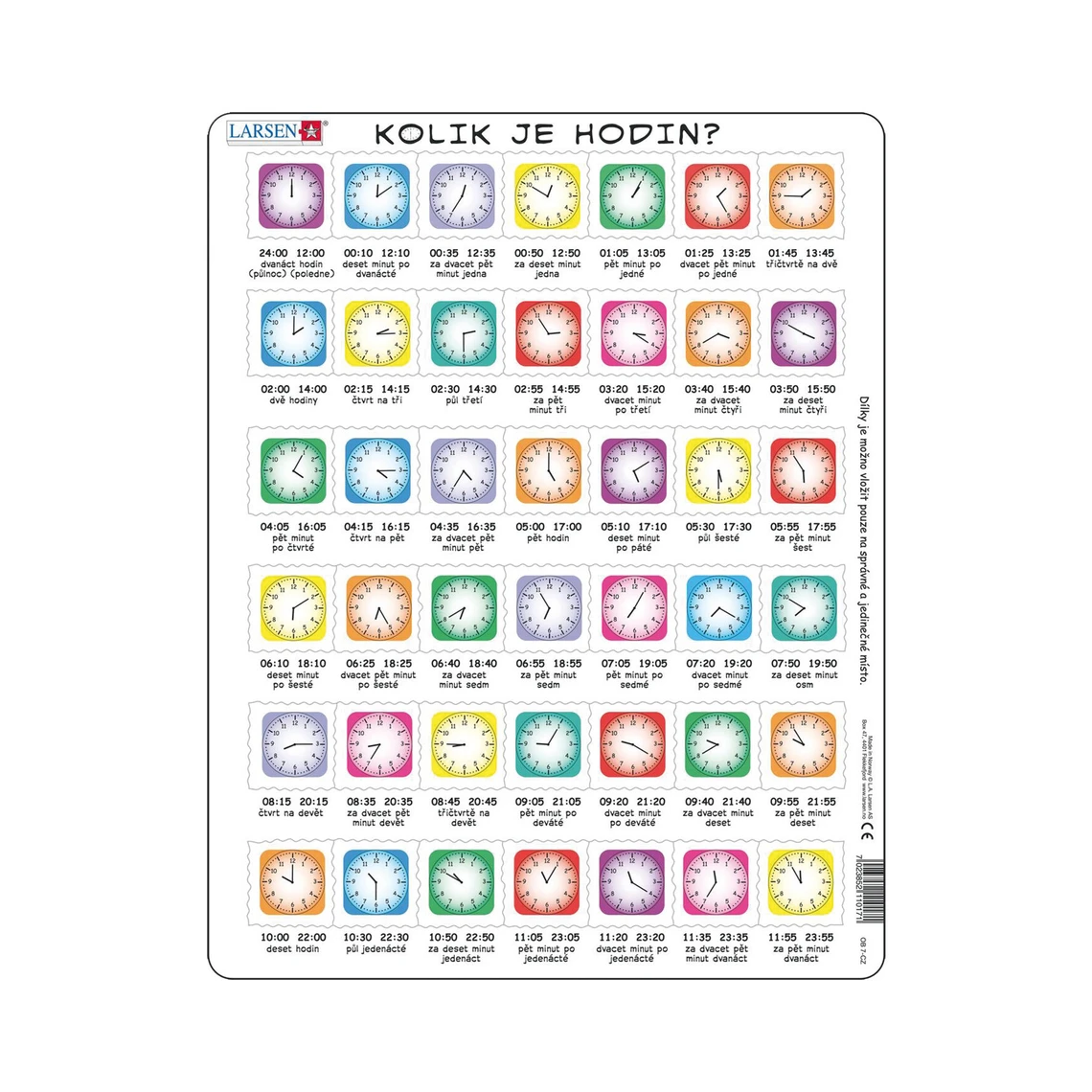 Hodiny - Vzdělávací puzzle - slide 0