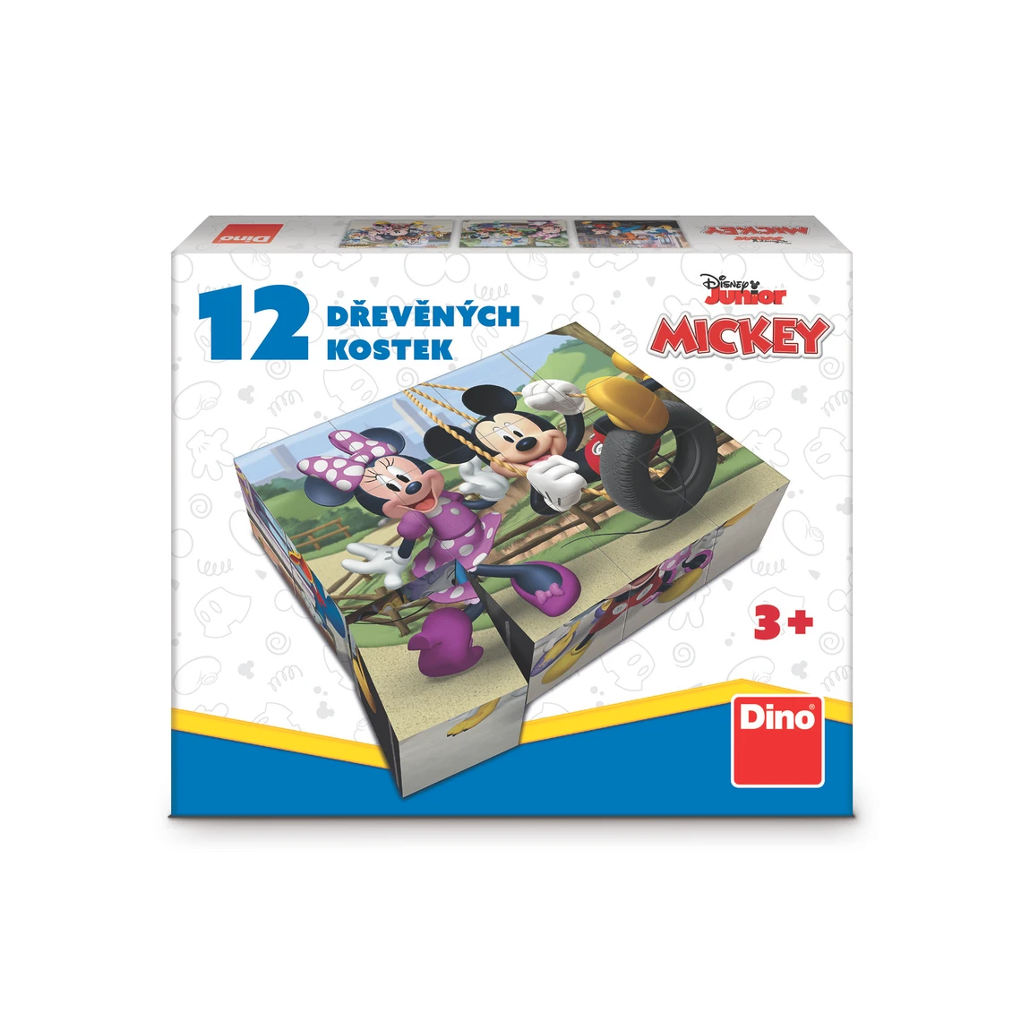 Dřevěné licenční kostky Mickey Mouse – 12 kostek - slide 1