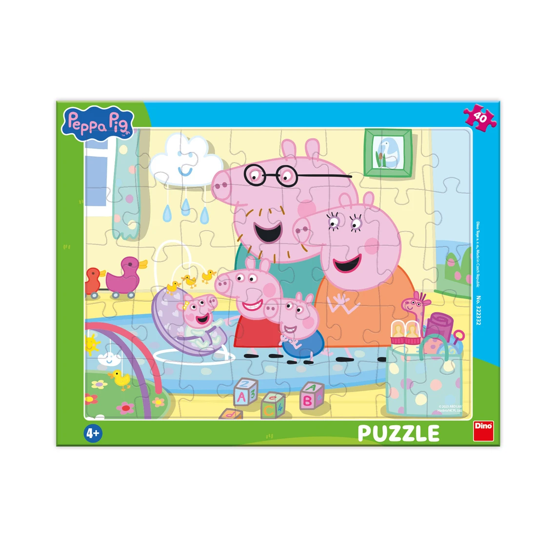Puzzle Pappa Pig: Sourozenci 40 dílků deskové - slide 0