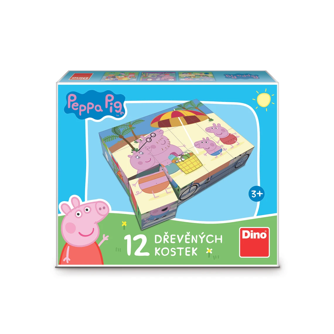 Dřevěné licenční kostky Peppa Pig – 12 kostek - slide 1