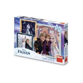 Puzzle Frozen: Radostný podzim 3x55 dílků