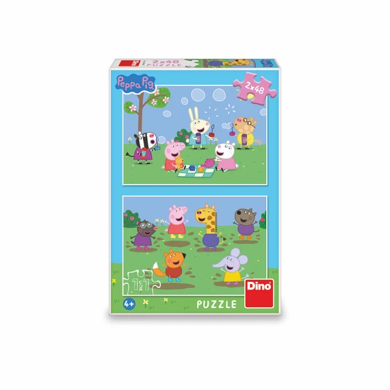 Puzzle Peppa Pig a kamarádi 2x48 dílků - slide 1