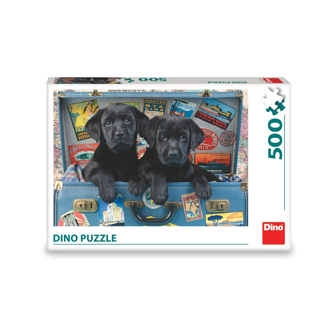 Puzzle Štěňata v kufru 500 dílků - slide 1