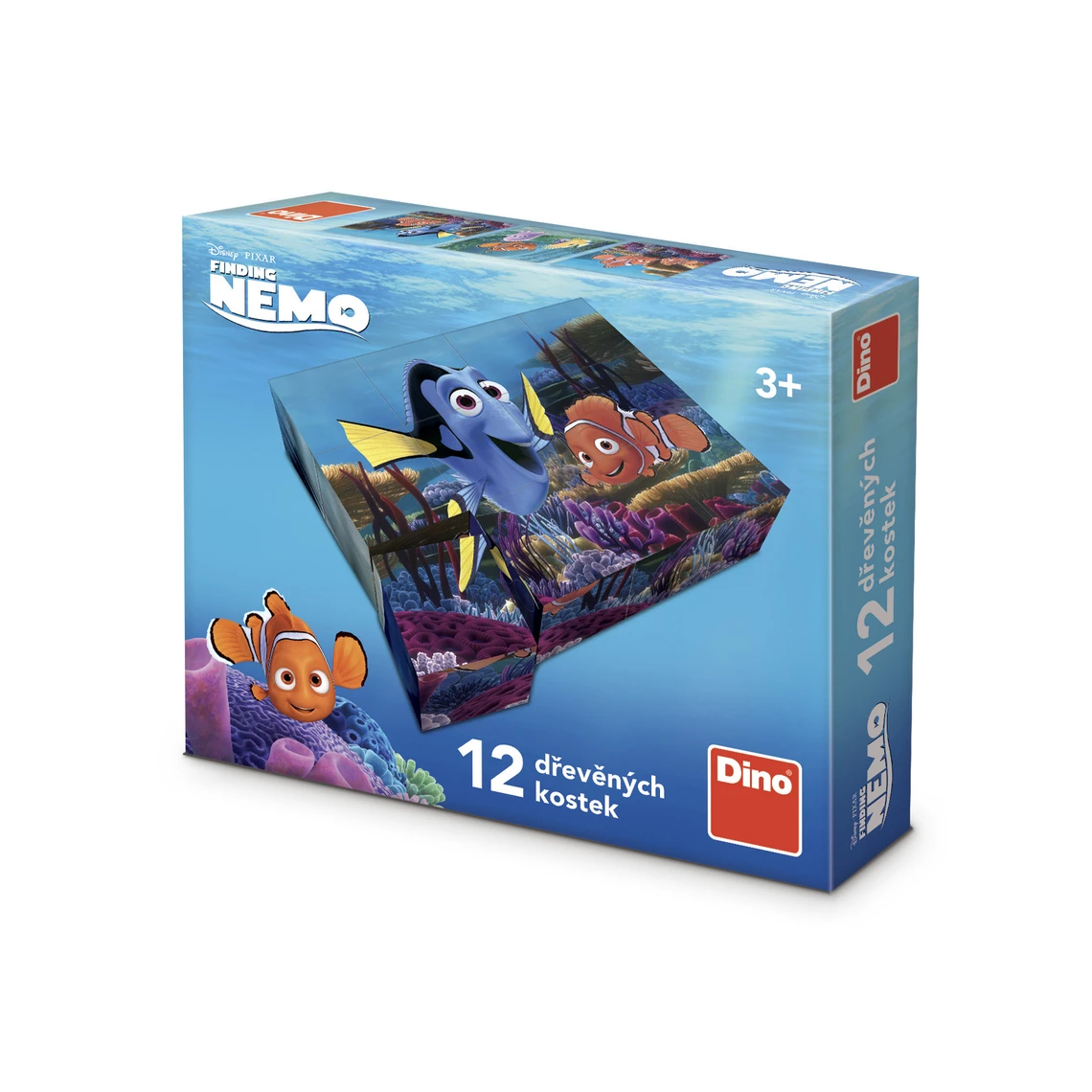 Dřevěné kostky Nemo – 12 kostek - slide 0