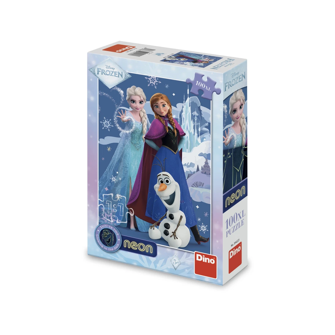 Puzzle Frozen: Kouzelné sestry 100 xl dílků neon - slide 0
