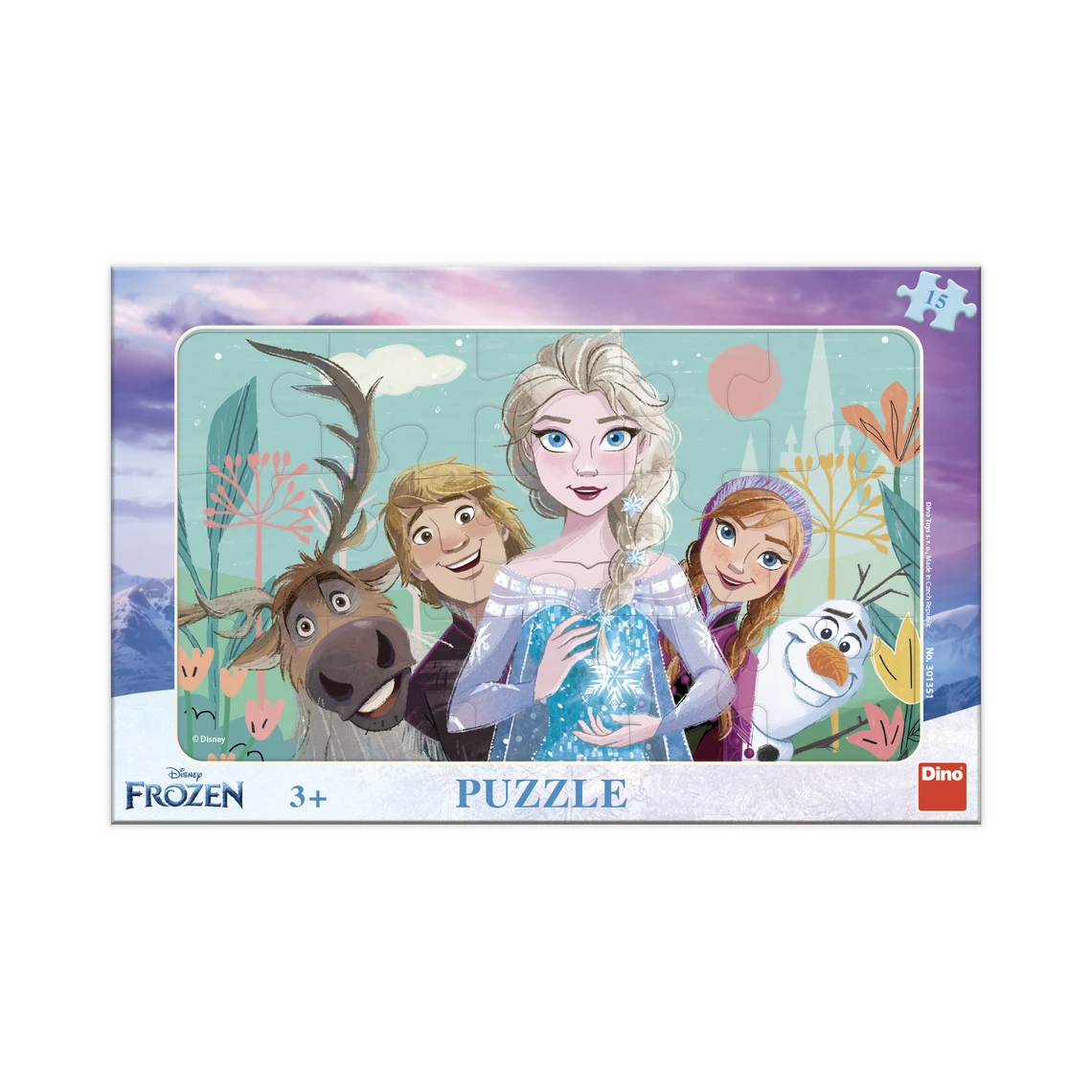 Puzzle Frozen: rodina 15 dílků deskové - slide 0