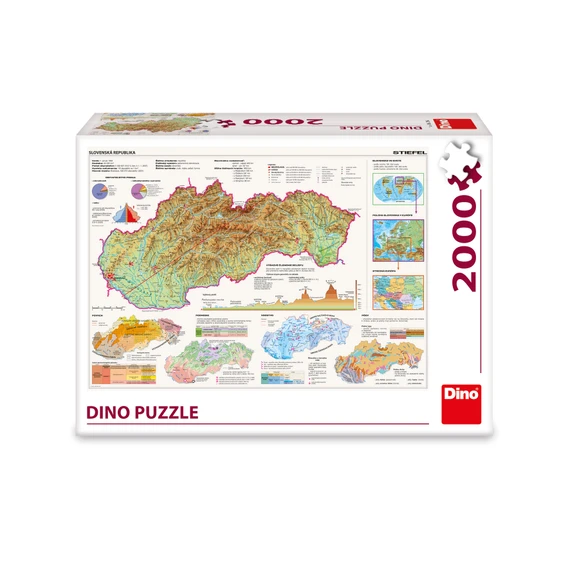 Puzzle Mapa Slovenska 2000 dílků - slide 1